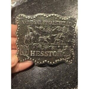 Sealed 1987 Hesston National Finals Rodeo NFR Adult Belt Buckle